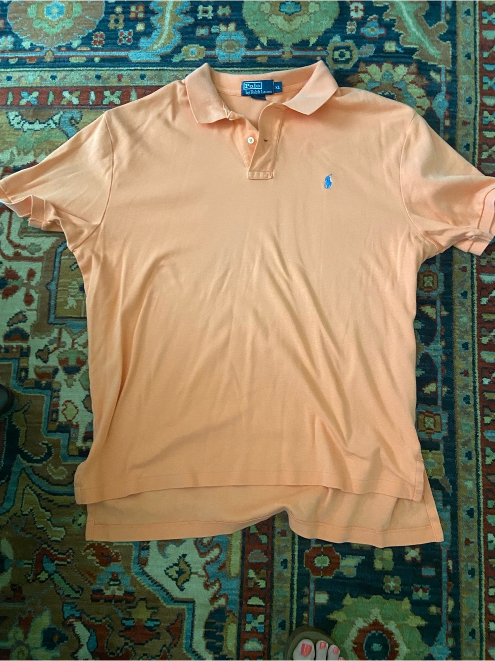 Polo by Ralph Lauren Men's Light Peach Short-Sleeve Polo